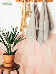 1/10/30 件粉色砖纹仿瓷砖自粘墙贴，即撕即贴墙砖，防水壁纸，适用于客厅厨房后挡板浴室家居，Zellige 风格 - 淺粉色 - 查看 6