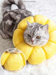 1pc Cat Collar Sunflower, Elizabeth, Collar Cat Sterilization Ring Anti Lick And Scratch Adjustable ,Cat Neck Ring Pet Dog Head Cover, Pet Supplies, Dog Neck Ring
