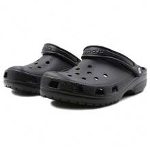Crocs 2026 Spring New Classic Clogs, Unisex Outdoor Casual Fashion Beach Sandals, Slip-On Breathable Mule Slippers 10001-001 - Black - View 10