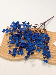 6支仿真花，星形花，迷你假花，蓝色仿真花，满天星假花，仿真新娘花束，适用于DIY婚礼装饰、派对装饰、家居房间装饰，仿真花枝，送给女性的礼物，妈妈的礼物，鲜花，花蕊，DIY，房间装饰，卧室装饰，植物，婚礼装饰，送给女朋友的礼物，花盒