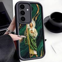 1 chiếc ốp lưng điện thoại chống sốc, chống trượt, thiết kế hình Chúa Giê-su độc đáo, tương thích với iPhone, Honor, Redmi, Galaxy, phiên bản quốc tế, không phải phiên bản nội địa. - màu đen - Xem 2