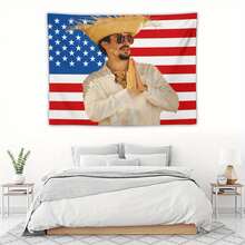 Music Album Bad Poster Tapestry Bunny Flag For Living Room Bedroom Wall Hanging For Friends Pink Gift - 30*40 inch - Xem 3