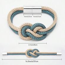 Pack Of 2 Magnetic Mini Curtain Holders In Nordic Simple Style, Elegant Hand-Woven Rope Knots, Decorative Curtain Holders For Thin Window Curtains At Home And Office - Be - Xem 2