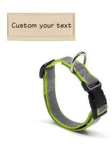 Reflective Dog And Cat Collars With Name, Personalized Pet Collars With Reflective Effects - Custom Engraved With Your Pet's Name And Phone Number, With A Detachable Buckle, Suitable For Both Male And Female Dogs, And Available In Three Adjustable Sizes: Small, Medium, And Large.