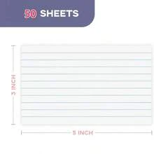 3x5 Ruled Index Cards, 200 Sheets White Lined Blank Note Cards, 3 X 5 Flash Cards For Learning, Note Taking And To-Do Lists Back To School - White - View 10