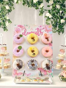 1set 9/16Holes Donut Wooden Display Stand, Rack Household Donut Display Rack Party Food Placement Rack, Flowers Butterfly Display Stand,1st Birthday Wedding Family Event Party Food Rack, Donut Display Wooden Stand, DIY Dessert Cake Decorations, Kitchen Decorations, Thanksgiving Christmas Party Kitchen Cooking Stand, 2026 New Year Decoration,Birthday Gifts, Party Gifts Favor,Babe Shower Decor,