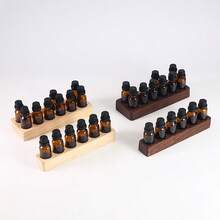 Black Walnut & Pine Essential Oil Bottle Storage Box, Simple & Fashionable Aromatherapy Display Shelf
