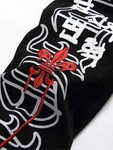 Y2K Jeans Men's Color Block Denim Pants, Gradient Multi-Pocket Jeans,  Two-Tone Washed Street Style Versatile Jeans, Mid-Rise Stretch Slim Fit Classic Five-Pocket Design, All-Season Wear, Elastic Fabric Suitable For Machine Wash - Black - View 4