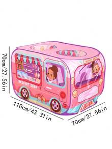 1 szt. składany namiot do zabawy w kształcie samochodu deserowego, odpowiedni do użytku wewnątrz i na zewnątrz, namiot dziecięcy, kolorowy i wytrzymały materiał poliestrowy, łatwy w montażu i przenośny – idealny do zabawy dla chłopców i dziewcząt na kempingu, pikniku i rekreacji na świeżym powietrzu – idealny prezent na urodziny, Boże Narodzenie, Halloween, Wielkanoc, plac zabaw na kempingu | Namiot zabaw | Wytrzymały domek do zabawy