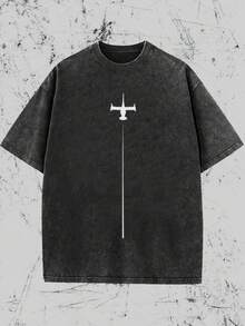 SEE YOU SPACE COWBOY.../Space Cowboy, Swordfish II Pattern T-Shirt, Science Fiction Printed T-Shirt, Western Cowboy Spirit, Retro Vintage Style T-Shirt..…. Retro Loose T-Shirt, Men's Casual Style T-Shirt, Machine Washable And Washable Old T-Shirt; Cool Design Pattern T-Shirt, Durable And Comfortable Fabric, Street Fashion Sense, A Must-Have For Street Style Enthusiasts, Top-Level Sportswear, Suitable For Daily Commuting, Dating, Leisure Matching, Suitable For Holiday Gift Giving, The First Choice For Gift Giving. - 黑色 - 查看 2