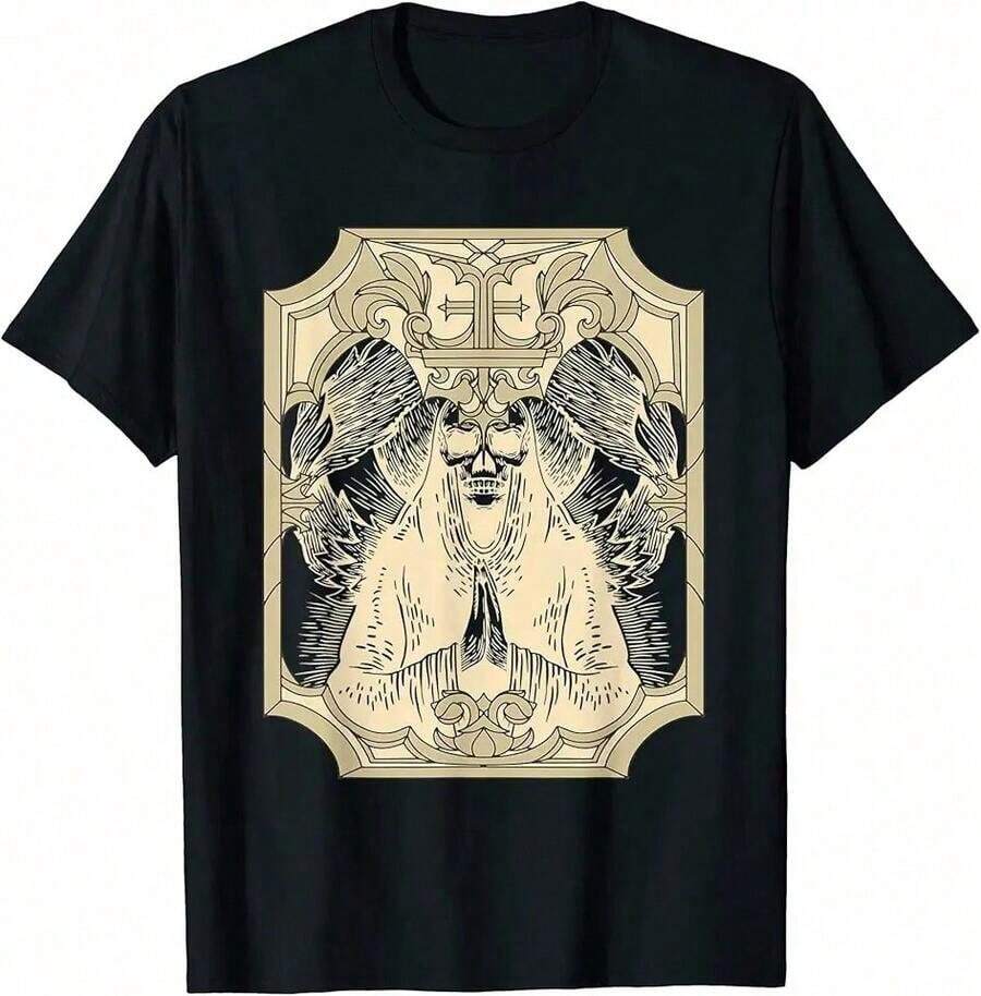 Camiseta de Hombre Alfa Divertida, Rara, Extraña y Específica de Estilo Cottagecore - Negro 23 - Ver 1