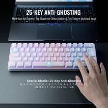 60% Gaming Keyboard, Numeric Keypad And Mouse Set. This Mini Gaming Keyboard Has 61 Keys And Features True RGB Backlighting. Suitable For Computer Gamers/Players, Typists, Travelers And Business Travelers. It Is Easy To Carry.