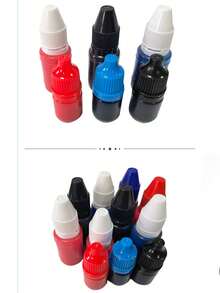 Identity Protection Roller Stamp Refill Ink, 3/10ml Bottle Black Ink, Suitable For Confidential Roller Stamps, Easy-To-Use Office Supplies - Multicolor - View 6