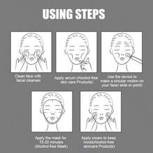 6-Level Adjustable Facial Micro-Crystal Massage Roller With 5pcs 0.25mm Replacement Heads, Facial Skin Care Tool