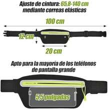 YOMYM Cinturón para correr, bolsa de cintura sin rebote Ultra ligera, Cinturón de entrenamiento fitness, Bolsa deportiva para la cintura para ejercicio, para Apple  8, X, 7, 6+, 5s,  para correr, gimnasio, maratón(Negro) - Tipo 1 - Ver 7