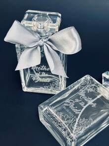 1PC Custom Engraved Wedding Gift Mother Of The Bride And Groom Perfume Bottle | Personalized Date Keepsake | Bridal Party Idea | Empty Elegant