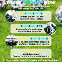 Tapete Ejercicio de Futbol Silenciosa y Antideslizante, 90 * 60CM Tapete de Entrenamiento con Pisadas de Fútbol, Mejora Control del Balón, Equilibrio y Coordinación - Estilo A - Ver 12