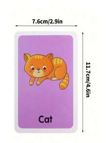 Bộ 36 thẻ học tiếng Anh giáo dục sớm, bao gồm màu sắc, thời gian, hình dạng, động vật, trái cây, rau củ, bộ phận khuôn mặt, thực phẩm, thẻ học nhiều màu sắc, công cụ giáo dục trực quan cho trường học, học sinh, văn phòng phẩm, đồ dùng học tập, trở lại trường, quà tặng Giáng sinh, công cụ giáo dục gia đình - Nhiều màu - Xem 5