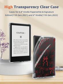 1 pieza Funda protectora para tableta con diseño de lazo, compatible con iPad de 10.ª generación, iPad Air de 11 pulgadas (M3) 2025, iPad Mini 4/5/6/7, y compatible con Kindle Paperwhite de 12.ª generación 2024, Kindle Colorsoft Signature Edition, modelos como Tab P11. Las cuatro esquinas de la funda protectora son a prueba de golpes, ligeras y fáciles de transportar.