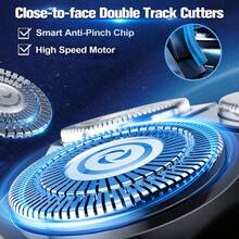 Electric Shaver/Electric Razor, Head And Face Shaving, Wet And Dry Shaver, Cordless Electric Shaver - Upgraded 5 In 1 Waterproof Grooming Kit, Full Body Washable, Nose Hair Trimmer, Hair Clipper, USB Charging, LED Display, Perfect Holiday Gift For Men. ,400mAh Battery - Silver - View 4