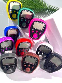 1 件多功能便捷电子计数器，带灯，多通道计数器，多功能锁定 5 通道显示屏，手指式计数环，适用于祈祷计数、仓库计数、人数计数等。 - 彩色 - 查看 10