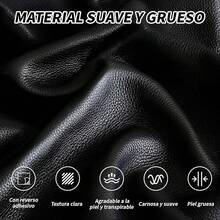 Kit de Parches Reparadores de Piel,Parche de Cuero Autoadhesivo,Piezas ReparacióN de Cuero Pegatinas,para Restaurar ArtíCulos De Piel Como SofáS, Sillas, Bolsos, Etc. 50 X 200 (Negro) - Marron Claro - Ver 5
