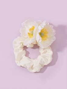 1 قطعة شريط شعر مطبوع بنقشة زهرية، متعدد الاستخدامات وأنيق للاستخدام اليومي للنساء، حامل ذيل الحصان، أربطة شعر، حلقات مطاطية للشعر، حبل شعر