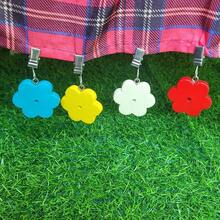 Home Set Of 4 Colourful Flower Resin Tablecloth Weights Clips Colourful Flower Handicraft Tablecloth Clips Pack Of 4{"Color_name":"ColourfulFlower"} - Multicolor4 - View 9