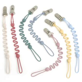 1-Pack Baby Pacifier Anti-Lost Chain With Clip, Silicone Anti-Lost Rope, Can Fix Pacifiers, Teethers And Small Toys, Baby Travel Essentials