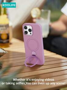 Koolife 360°旋转支架手机壳，防震气垫全包保护，液态防滑PC+TPU材质，独立按键，兼容 17 Pro Max/17/17 Pro/17 Air/15/15 Plus/15 Pro/15 Pro Max/16/16 Plus/16 Pro/16 Pro Max/16e - 紫色 - 查看 7