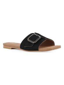 Women Flat Sandals - Black - View 3