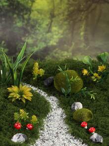 Fairy Garden Accessories Material Pack - Garden Creek, Suitable For Garden Decoration, Living Room Decoration, Interior Decoration, Bedroom Decoration, Home Decoration, Especially Suitable For Creating Fairy Tale Gardens, Flower Pots And Potted Plants, Doll House Miniature Models, Glass Vase Containers, Sand Table Models And Other Decorative Accessories