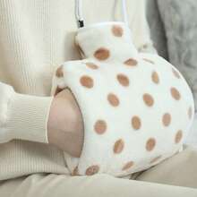 Bolsa de agua caliente de inyección de agua con capacidad de 1,2 L, fabricada de material de PVC de alta densidad, de unicolor fresco y lindo con doble inserción, conservación del calor duradera. Bolsa de agua caliente para compresión cálida, bolsa de agua caliente para calentar los pies y las manos, adecuada para calefacción del hogar en invierno.