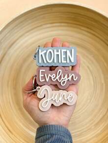 Custom Acrylic Name Keychain, 3D Name Keychain, Backpack Keychain, Keychain, Personalized Name Keychain, Diaper Bag Tag, Keychain, Back To School Gifts .,Festive Calendar,Travel Organizer - Name Fish Mouth Buckle - View 5