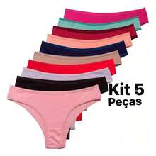 Kit Of 10 Cotton Panties Adult Thong Cotton - 彩色 - 查看 13