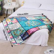 Best Friend Friendship Throw Blanket - With Inspirational Quotes & Floral Patterns - Soft Flannel All-Season Cozy Gift, Machine Washable For Bedroom, Living Room, Sofa - Perfect For Friends, Besties, Couples, Best Friend Gifts, Bedroom Accessory, Vibrant Pattern, Durable Comfort - White - View 9