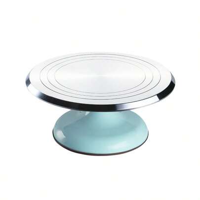 10-calowy aluminiowy obrotowy stół do dekorowania ciast, obrotowy stojak do wygładzania lukru, stół do wyciskania ciasta, precyzyjne łożysko, cichy i gładki