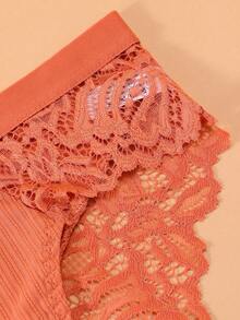 3 buc/set lenjerie intimă sexy pentru femei, chiloți din dantelă moale, talie joasă, lenjerie intimă