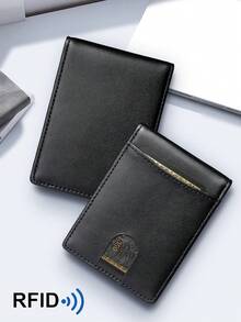 BATSIOE Carbon Fiber Texture/Flat Weave Men's Wallet US Dollar Clip RFID Blocking Multi-Card Slots Large Capacity Portable Billfold For Men Money Wallet Mini Wallet Purse Wallet Card Wallet