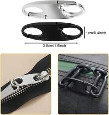Slzhds 10 Pcs Clips de Mosquetón, Mosqueton Llavero, Mosquetón Doble, Hebilla de Cremallera de Repuesto Antirrobo,Mosquetón,S Llavero de Resorte Doble,para Viajes de Camping,Mochilas - Pago - Ver 3