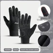 Vilico Unisex Cycling & Fitness Warm Gloves (Black & Gray), Anti-Slip Support Training Grip Equipment, Protective & Durable Workout Gloves, Suitable For Mountaineering, Climbing, Roller Skating, Cycling, Walking Dogs, Weightlifting, Running, Sports, Touchscreen Gloves, Night Riding Gloves, Built-In Light Strips - Multicolor - View 5