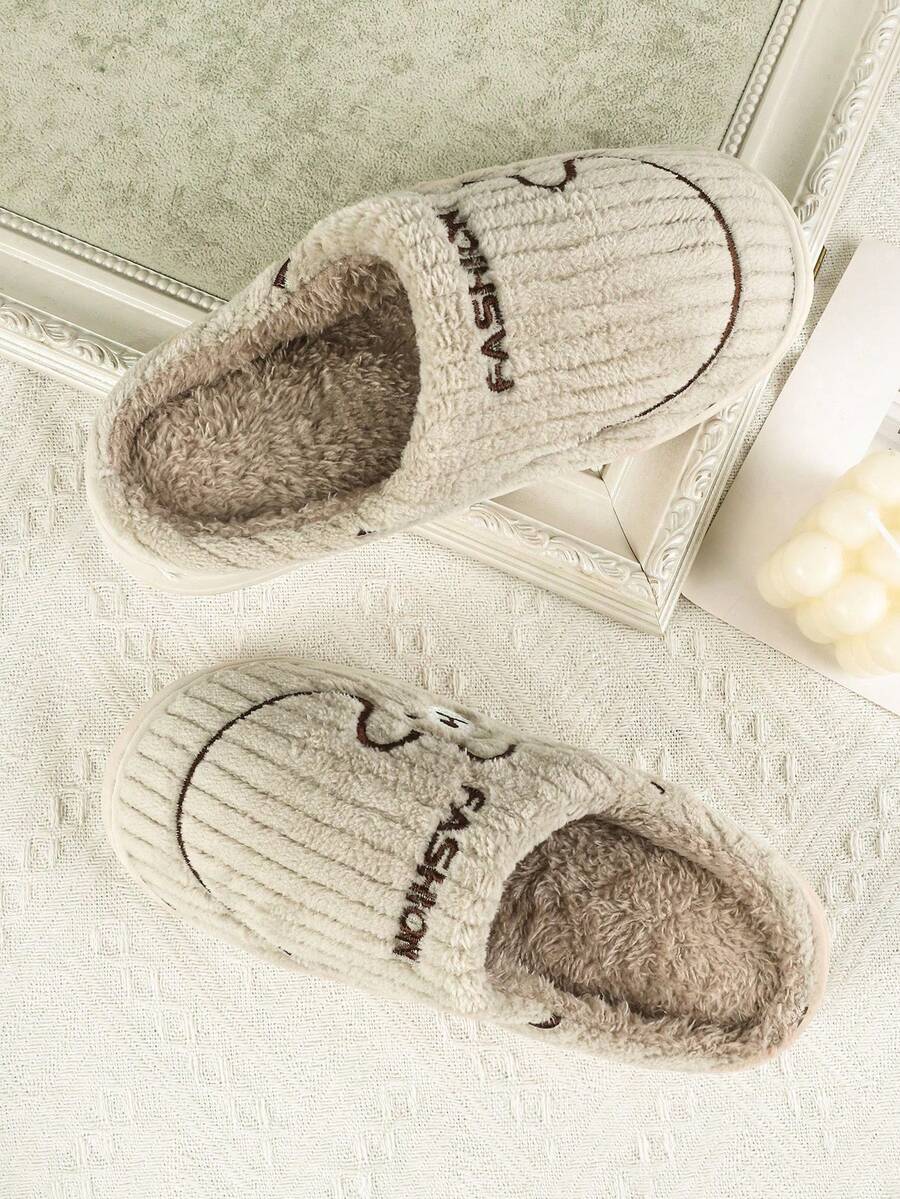 Pantuflas de algodón divertidas con dibujos animados para hombres, pantuflas de algodón cálidas y antideslizantes para parejas