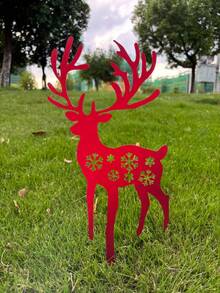 40 cm świąteczna choinka z reniferem Świętego Mikołaja, żelazna dekoracja artystyczna, odpowiednia do domu, ogrodu, dekoracji świątecznych i zewnętrznych