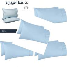 400 Thread Count Cotton Pillow Case King Smoke Blue Set Of 2 101.6 L X 50.8 W Cms