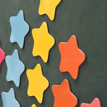20pcs Star Shaped Magnetic Stickers, Group Competition Star Stickers, Evaluation Magnetic Stickers, Student Rewards, Teaching Supplies