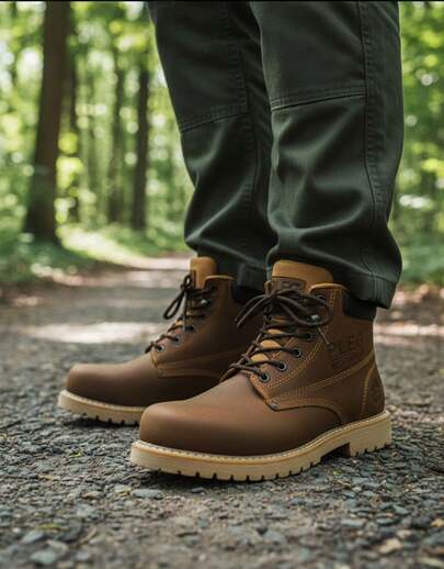 Bota De Trabajo Pleg Working De Piel Antiderrapante Suela De Hule