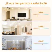 Aigostar Foco empotrable led techo,Iluminacion 9W equivalente 72W, Downlight Led Techo Redondo, 4000K Luz natural, Ojos de buey de led, Ф118-128mm, 6 pack - Redondo-9w-4000k - Ver 6
