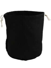 1pc Canvas Round Bottom Drawstring Bag Storage Pouch Bucket Bag Built-In Bag Vegetable Basket Inner Bag Miscellaneous Bag Dustproof