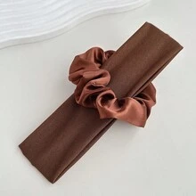 Einfarbiges minimalistisches Stirnband mit Kombination aus großem Darm-Stirnband, hochdehnbares Laufstirnband für Sport, Yoga-Haaraccessoire 1 Set warme Haarbänder Frauen Bandanas