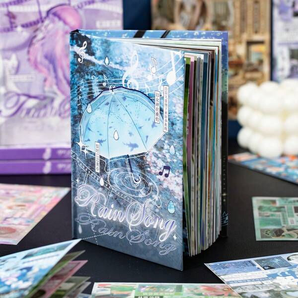 Galaxy Song Membrane Cutting Sticker Book, Vintage Style Versatile Decorative Material For Scrapbooking, Aesthetically Sticker Collage